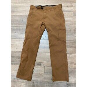 Prana Zion Cargo Pants II Mens 32X30 Belted Brown Straight Outdoor Hiking